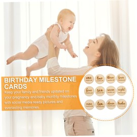 LIFKOME 12pcs Milestone Recording Cards Newborn Photography Props Fun Creative Keepsake for Monthly Growth Tracking for Showers Family Updates