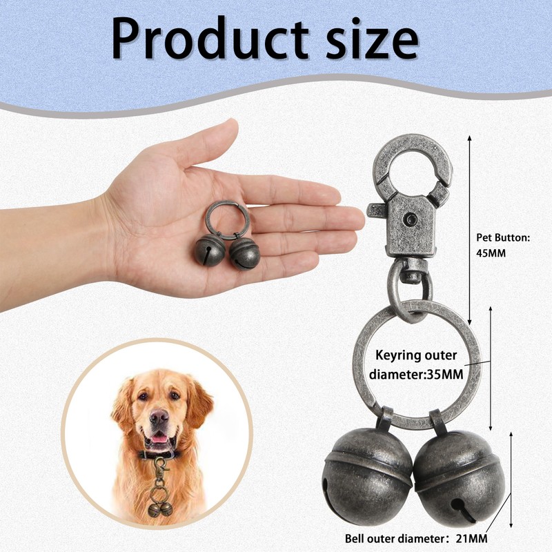 DZSEE Dog Bells & Cat Bells for Collars - Loud,