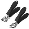 LQIOACU 2 Pieces Angled Nail Clippers Ergonomic Wide Mouth Design
