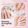 SUPWEE 3D Nail Gel Art Pearl White,Solid Gel for Nails