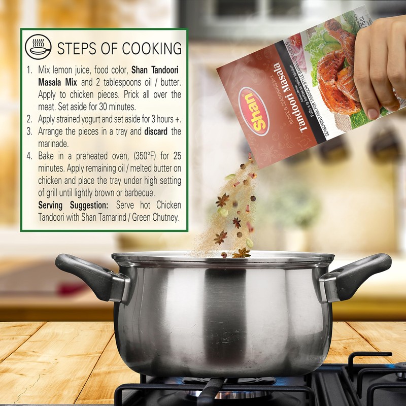 Shan - Tandoori Masala Seasoning Mix (50g) - Spice Packets