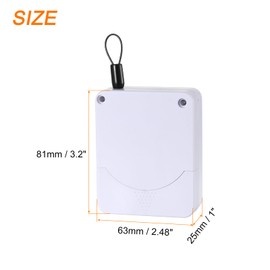 sourcing map Punch-Free Automatic Sensor Door Closer 1200g Multifunctional Auto Door Closer Self Closing Door with Steel Drawstring for Home Office Door, White