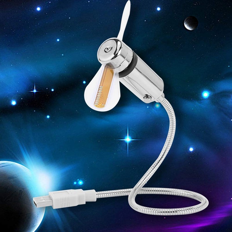 Diyeeni Mini Ventilador Flexible USB, Pantalla de Mensaje programable LED