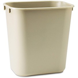 Iliving ILG807 Commercial Fiberglass Fire-Resistant Trash Can, 7 Quart or 1.75 gal, Beige