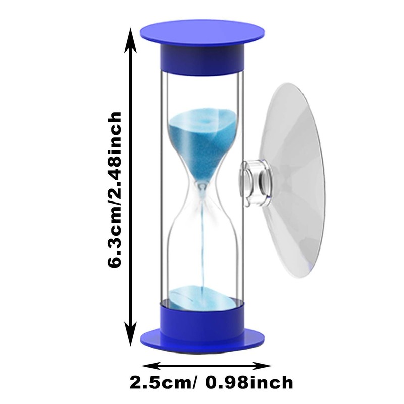 Hourglass Sand Timer 5 Minute with Suction Cup - Set