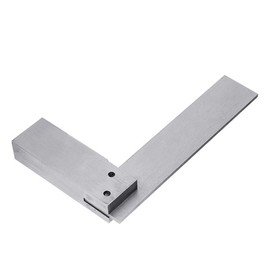 Engineers Square, POWERTOOL 90 Degree Engineers Steel Set Square Ruler for Measuring Right Angle, Includes Plastic Holder Box (63X40mm)