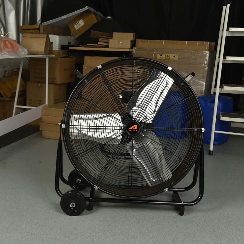 AA011 24-Inch High Velocity Industrial Drum Fan, 7500 CFM Air