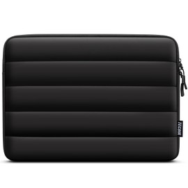 TECOOL 13.3 Inch Laptop Bag Case for MacBook Air 13 13.6 M3 M2 2024 2022-2010, MacBook Pro 13 M2 M1 2022-2012, MacBook Pro 14 M4 M3 M2 2024 Notebook Bag Splashproof Protective Case, Black