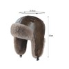 haozaikeji Winter PU Leather Trapper Hat Russian Ushanka Trapper Hat
