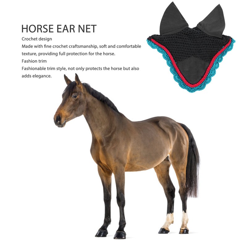 Horse Ear Net Bonnet Soft Comfortable Breathable Knitted Horse Fly