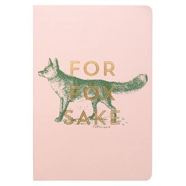 Design Works Sticky Notes - for Fox Sake 4.25" x 6.25" (10.7cm x 15.8cm) Includes 2 Square Blocks and 2 Pads of Page Flags 50 Sheets Per Pad, Gold Foil Accents on Cover, Printed with Soy Ink on