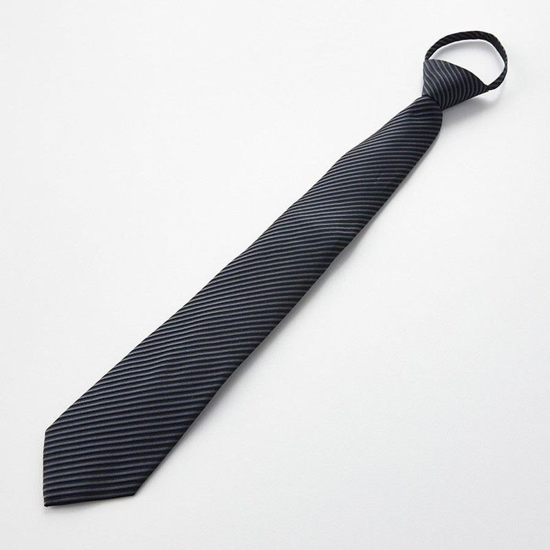 STICO Estico Blackpin Regimental Zipper Tie Navy_SNTVZ67NTN