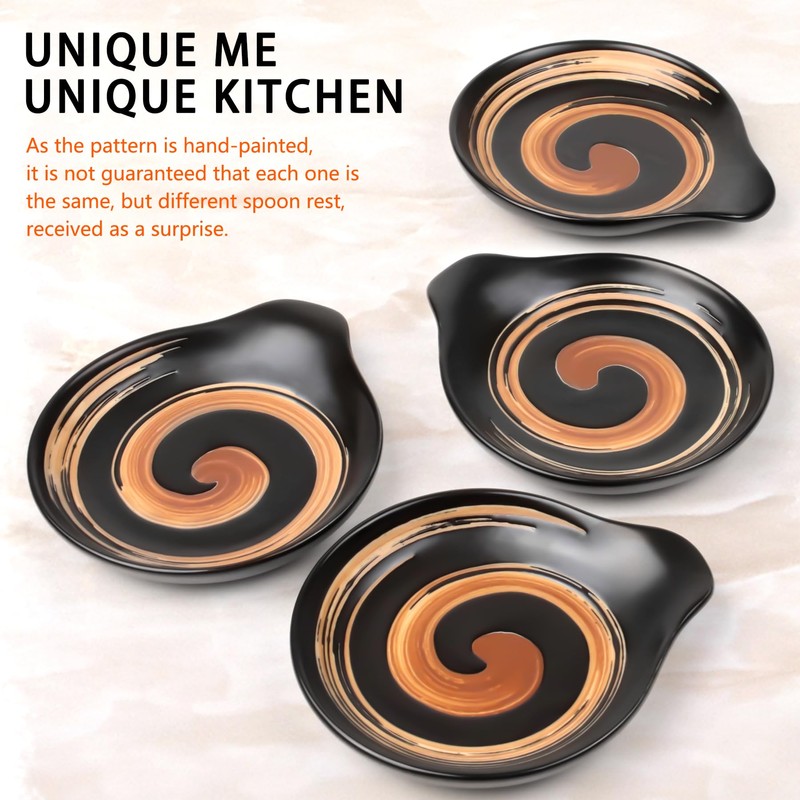 VanlonPro Ceramic Spoon Rest, 5 Inch Spoon Holder for Stove