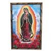 miSantuario Virgen De Guadalupe Imagen Con Flores Cuadro Rustico De