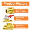 GASHER 6PCS 1/8 Inch Brass Mini Ball Valve Shut Off