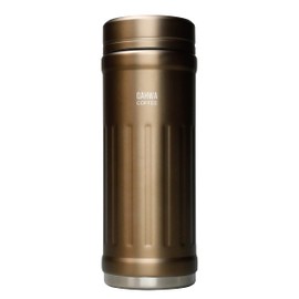 CBJAPAN QAHWA Water Bottle, Direct Drinking, Vacuum Insulated, Double Layer, Teflon Treatment, Beige, 14.1 fl oz (410 ml), Cafua Coffee Bottle