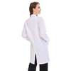 Wellhin Women's White Lab Coats Professional Snap Closure Laboratory Medicas