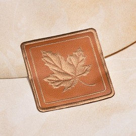 Maple Leaf Embossed Foil Certificate Seals, 32 Count (Copper)