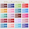 SILPECWEE 20 Sheets Toe Nail Polish Strips Glitter Solid Color