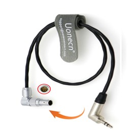 Uonecn Timecode Cable 3.5mm TRS Tentacle Sync Adapter to Twisted 0B 5 Pin Plug for ARRI Alexa Sound Devices.(3.5mm→5 Pin)
