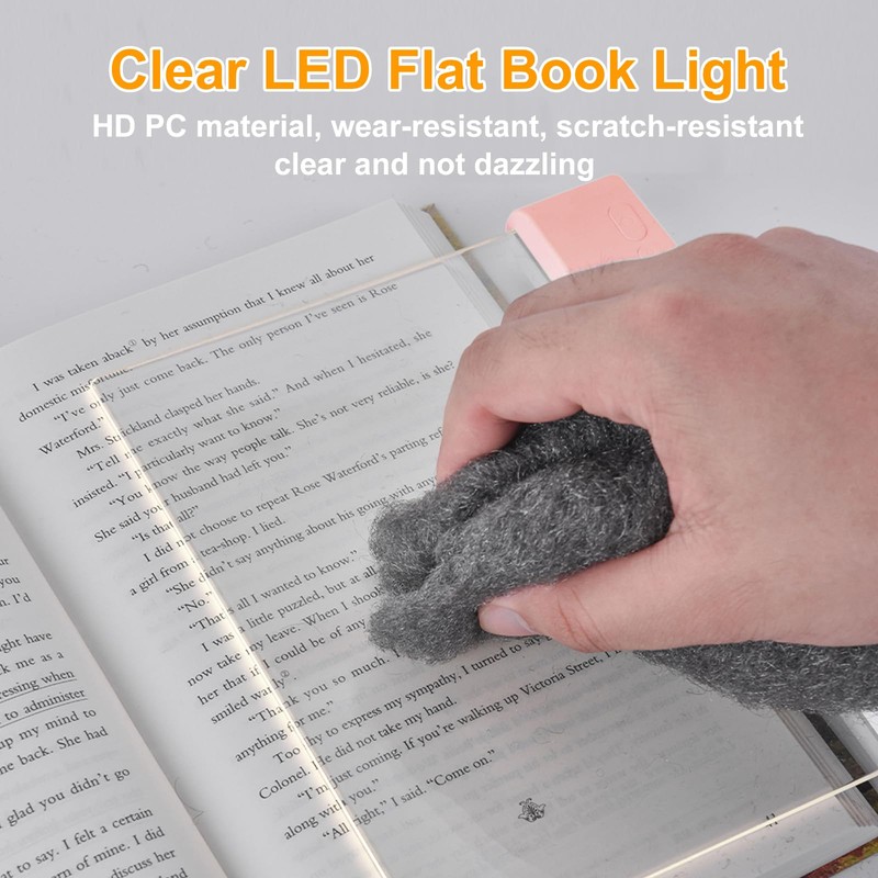 Book Light, Rechargeable Reading Lights for Books in Bed -