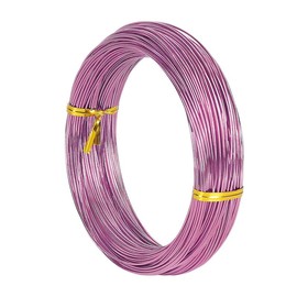 18 Gauge Aluminum Craft Wire, 165 Feet 1mm Bendable Metal Wire for Jewelry Making, Sculpting, Floral Making, Wreath Making, Crafting, Wire Wrapping, Christmas Ornaments (Silver):_Light Pink_1_18 Gauge