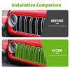 SQQP Front Grill Insert Mesh Grille Inserts Cover Kit 7Pcs