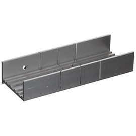 Zona 35-260 Aluminum Wide Slot Miter Box, Slot Size 031-Inch, Slot Angles 45, 90, Cutting Depth 3/4-Inch, Cutting Width 1-3/4-Inch, Length 5-1/2-Inch, Silver