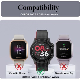 Murmure Screen Protector for COROS PACE 3 GPS Sport Watch, 3 Pack Elastic Skin Soft TPU Full Coverage HD Clear Anti-Scratch No Bubbles Self-Healing flim, Anti-Shockproof[Easy Installation]