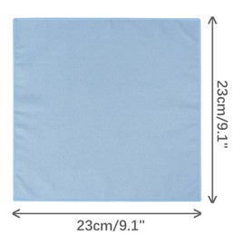Elerevyo Men's Cotton Handkerchief Classic Solid Color Pocket Square for Formal Suit, blue (light)