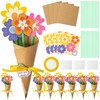 EDLMKM 12 Pack Flower Bouquet Craft Kit, Mothers Day Crafts