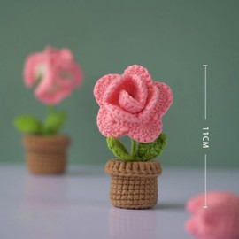 ysister Crochet Set for Beginners 6-Piece Crochet Yarn Set Crochet Starter Set for Flower DIY Crochet Knitting Set with Step-by-Step Instructions and Video Tutorials,Flower