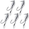 Alwonder 5-Pack Weighted Swimbait Hooks with Underspin, Pin Spring Fishing