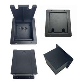 PROCRAFT FPML-1DUP-BK Recessed Stage Pocket/Floor Box Loaded w/ 1 AC Duplex Made in USA