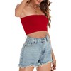 Womens Tube Tops Summer Bandeau Casual Crop Top Going Out