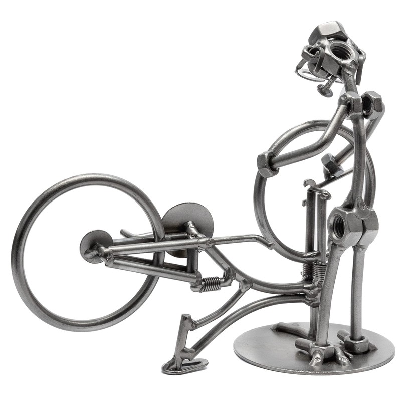 STEEMO Screw Man Bicycle Repair Bicycle Mechanic Gift Metal Art