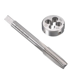 Unifizz M8 x 1.25mm Metric Tap Set Machine Tap with Round Tap and Die Set for Nut Bolts Bolts Thread Repair