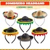 JOYIN 6 PCS Cinco De Mayo Fiesta Fabric and Straw