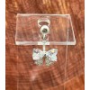 Dragonfly 14 Gage Bow Decor Belly Button Ring Stainless Steel