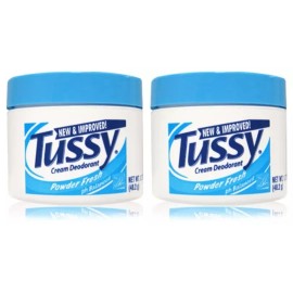 Tussy Deodorant Cream, Powder Fresh - 1.70 Oz (2 Pack)