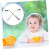 Ciieeo 2pcs Curved Soup Spoons for Boys and Girls and