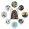 Richugui Cute fox Drawstring Bags Beautiful floral pattern Gym Drawstring