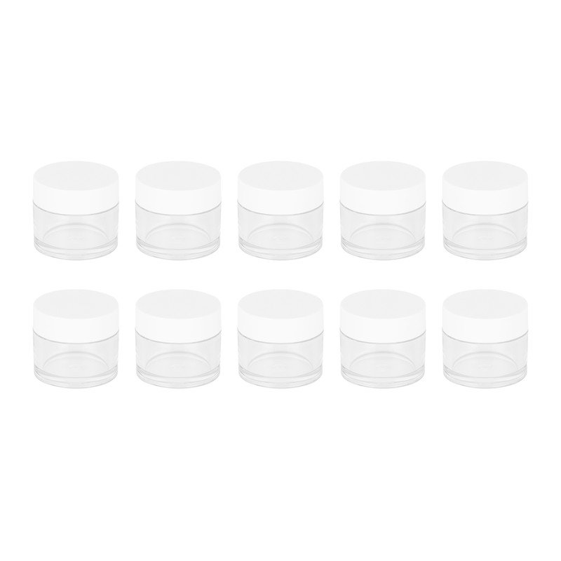10Pcs 20g Round Empty Container Jar Refillable for Cream Cosmetic