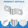 PATIKIL 10mm Rigid Pipe Strap, 12 Pcs 304 Stainless Steel