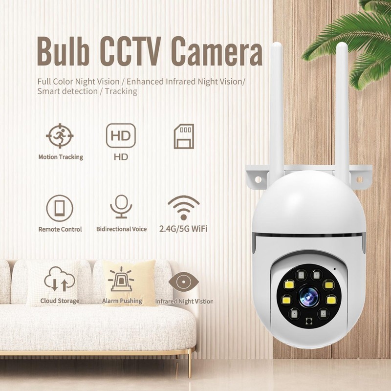 Outdoor Security Camera 1080P 2MP Motion Detection 2 Way Talk