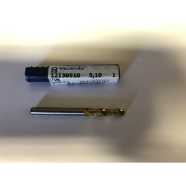 .2008" 5.1mm Cobalt TiN Coated Screw Machine Length Drill