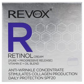 REVOX B77 - Retinol Cream Daily Protection SPF 20, 50 ml, Crema Retinol Antiarrugas Mujer, Reduce Finas Líneas de Expresión, Mejora Textu...