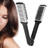 Boar Bristles Clamp Hair Brush Straightener No Electric,Hair Detangler Brush