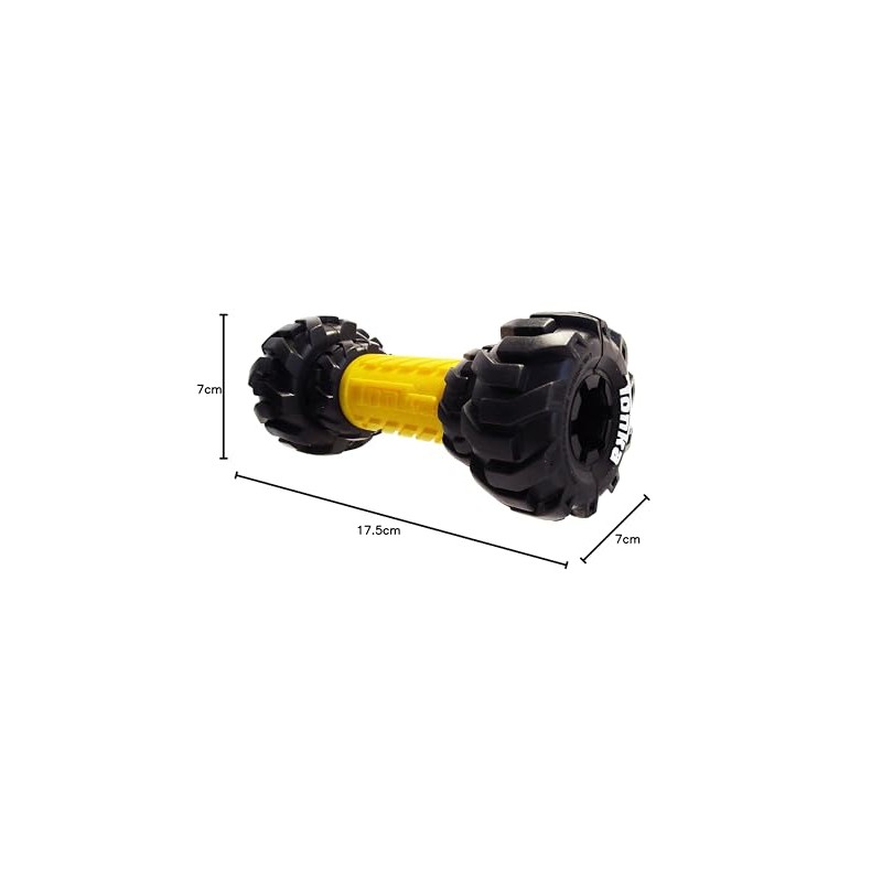 Tonka Axle Tread Dog Toy with Interactive Feeder, Lightweight, Durable