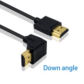 Duttek HDMI 2.0 Cable,0.15m Short HDMI Cable,Right Angle HDMI Adapter Downward 90 Degree HDMI Male to Male Cable,Ultra Fine 1080P HDMI Cable 4k Type A Male to Type A Male)
